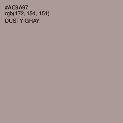 #AC9A97 - Dusty Gray Color Image